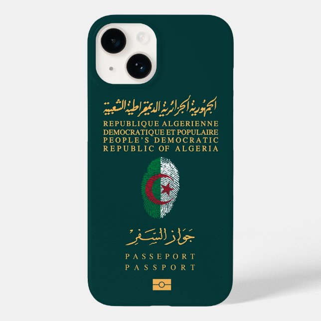 Algeria Travel Passport Print Souvenir Case-Mate iPhone Case (Back)