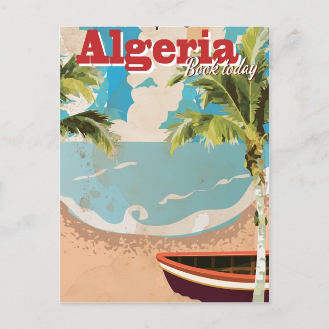Algeria vacation Vintage Travel Poster. Postcard (Front)
