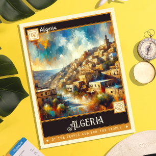 Algeria Vintage Painting Postcard