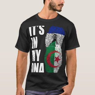 Algerian And Basotho Mix DNA Heritage Flag T-Shirt