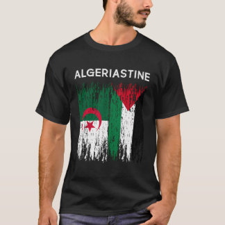 Algerian And Palestinian Flag Algeria And Palestin T-Shirt