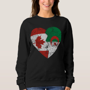 Algerian Canadian Flags Heart Canada Algeria Roots Sweatshirt