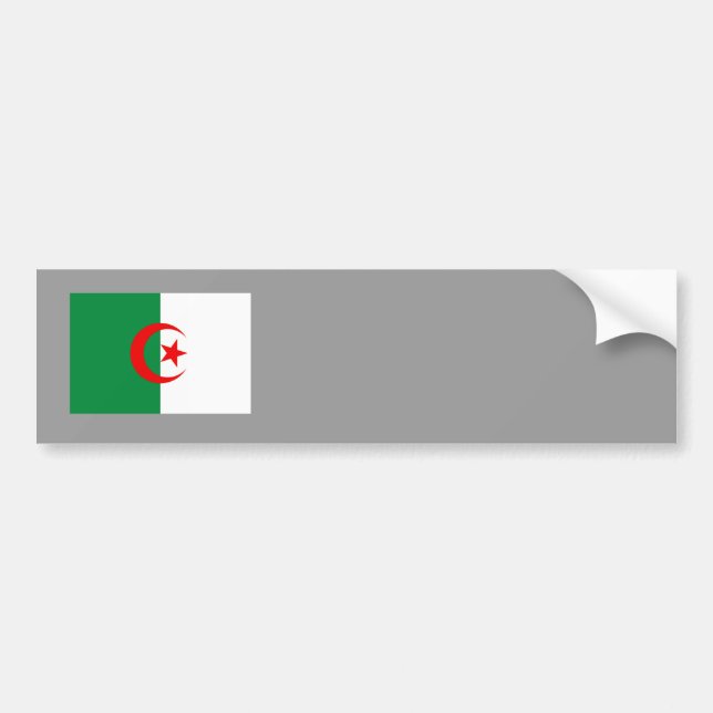 Algerian flag bumper sticker (Front)