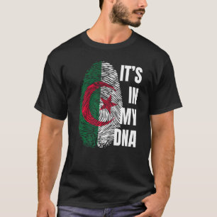Algerian Flag Dna Fingerprint Black History Month T-Shirt
