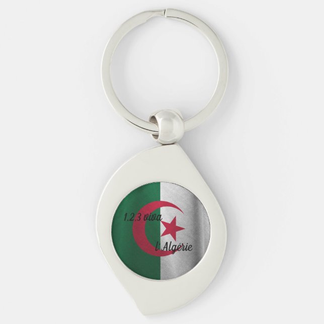 ALGERIAN FLAG KEY RING (Front)