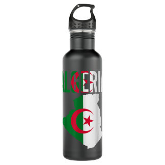 Algerian Gift Algeria Country Map Flag 710 Ml Water Bottle