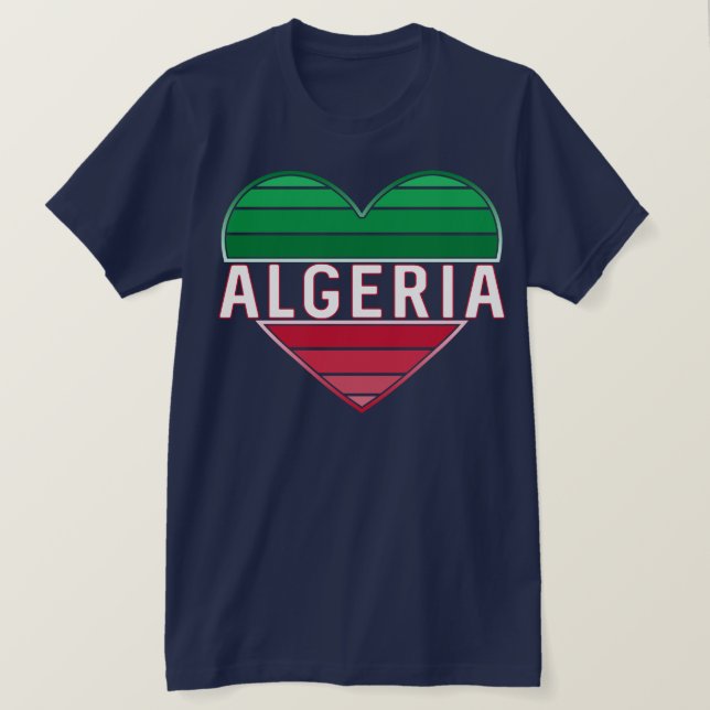 Algerian Heart, I Love Algeria T-Shirt (Design Front)