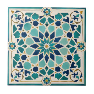 Algerian Mediterranean Mosaic Ceramic Tile