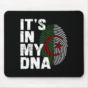 Algerian Pride Art with Flag Colours Vintage Style Mouse Pad