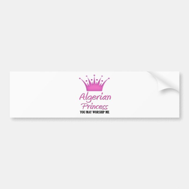 Algerian Princess Bumper Sticker (Front)