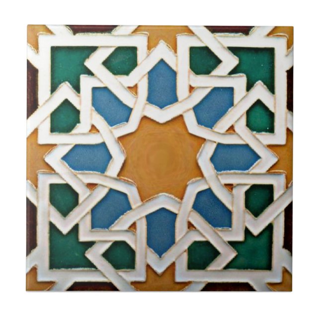 Algerian Zellige Model 3 Ceramic Tile (Front)