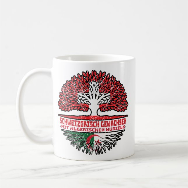 Algerien Algerisch Schweizer Schweiz Baum Wurzel Coffee Mug (Left)