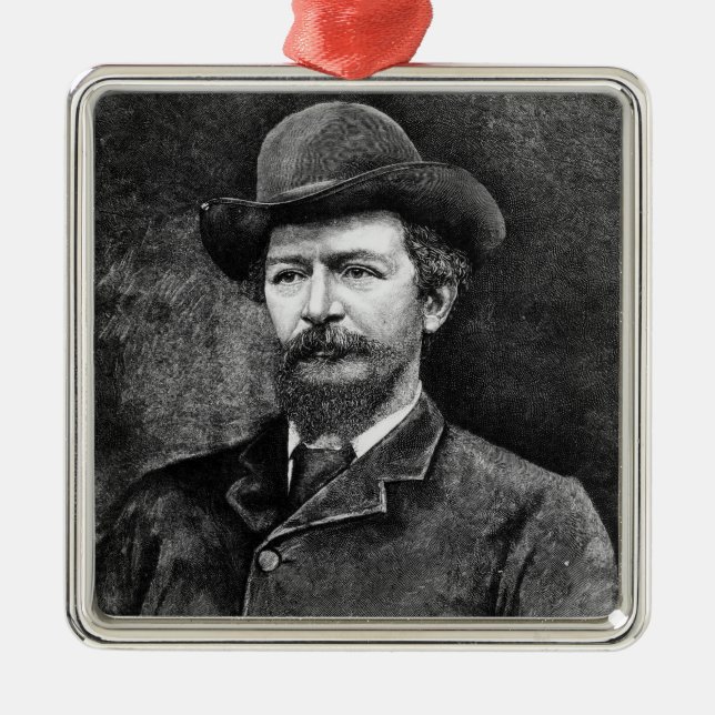 Algernon Charles Swinburne Metal Tree Decoration (Front)