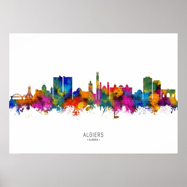 Algiers Algeria Skyline Poster (Front)
