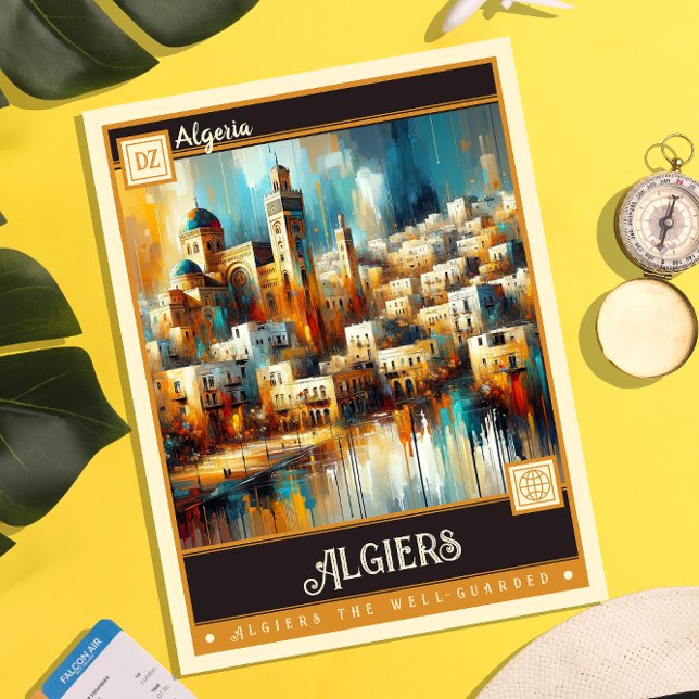 Algiers, Algeria | Vintage Painting Postcard (Creator Uploaded)