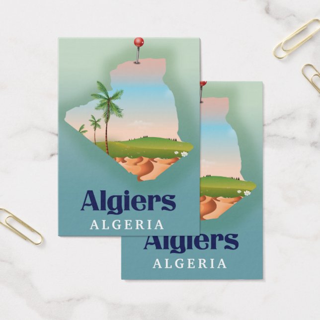 Algiers Algerian Map travel poster (Office)