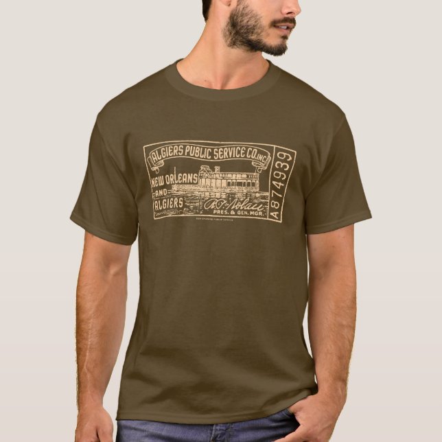 Algiers Public Service Ferry Ticket T-Shirt (Front)