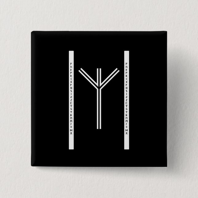 Algiz BW Button (Front)