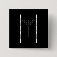 Algiz BW Button (Round)
