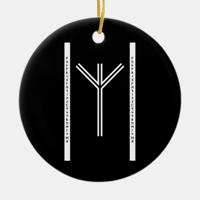 Algiz BW Ornaments (Front)