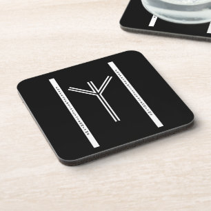 Algiz BW Plastic Coasters