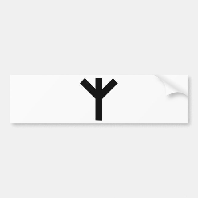 algiz rune bumper sticker (Front)