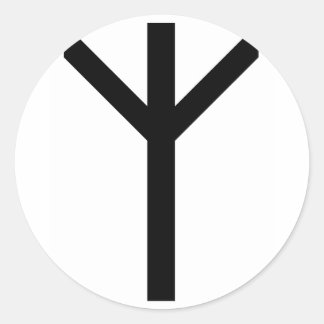 ALGIZ RUNE CLASSIC ROUND STICKER