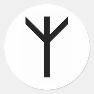 ALGIZ RUNE CLASSIC ROUND STICKER