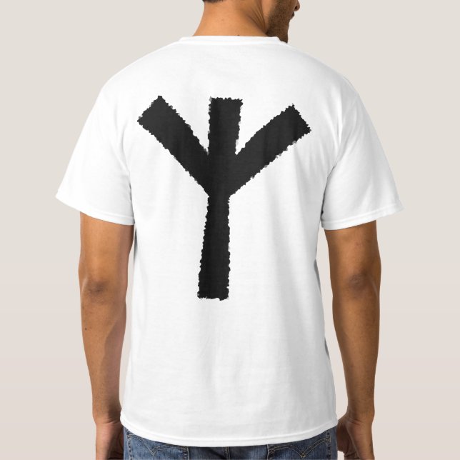 'Algiz' Viking Protection Rune Shirt (Large) (Back)