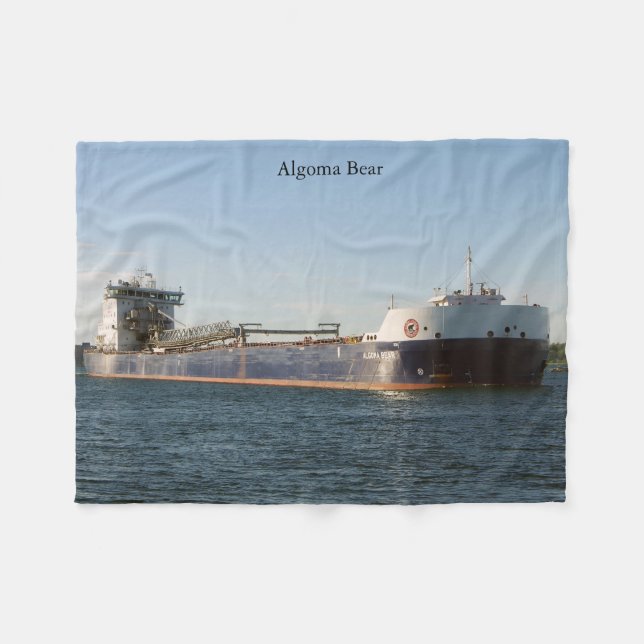 Algoma Bear fleece blanket (Front (Horizontal))