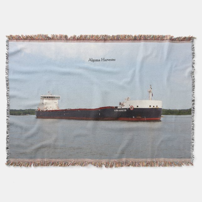Algoma Harvester throw blanket (Front)