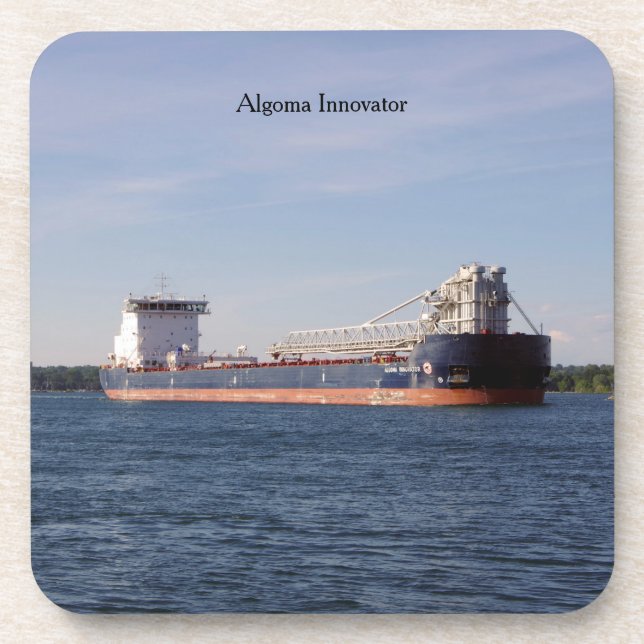 Algoma Innovator set of 6 plastic coasters (Front)