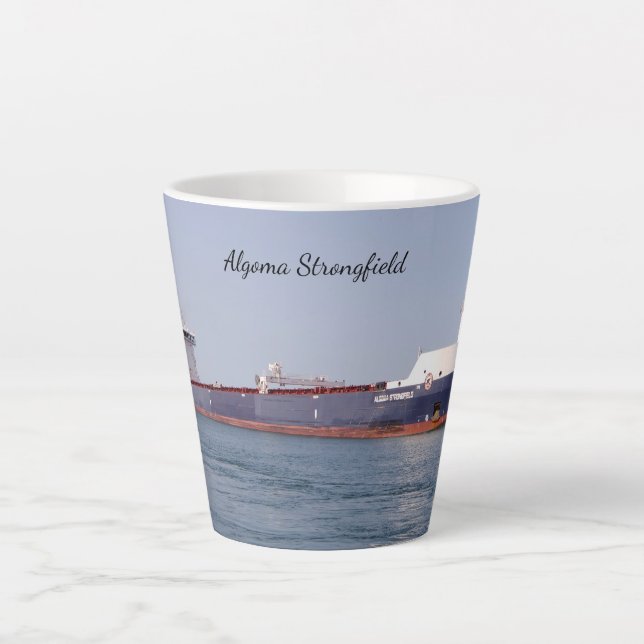 Algoma Strongfield latte mug (Front)