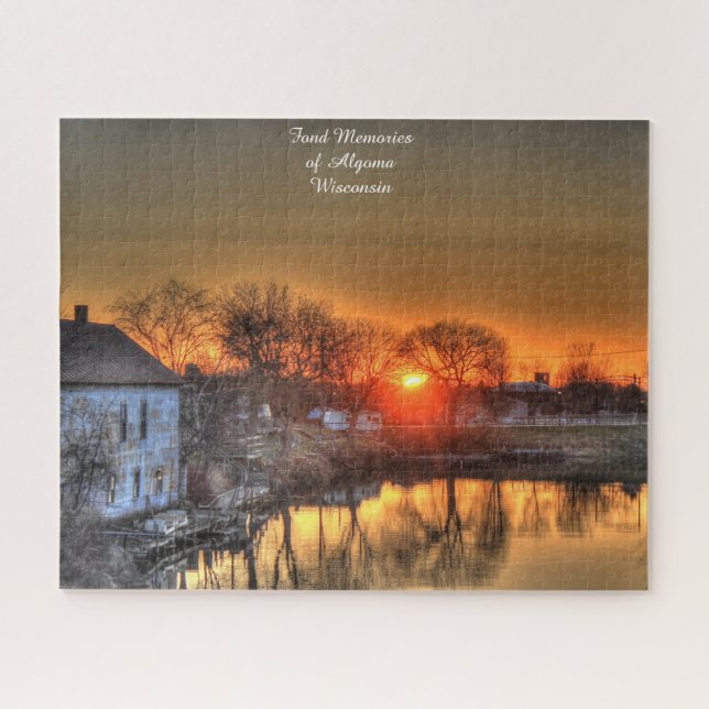 Algoma Wisconsin. Christmas Greetings Jigsaw Puzzl Jigsaw Puzzle (Horizontal)