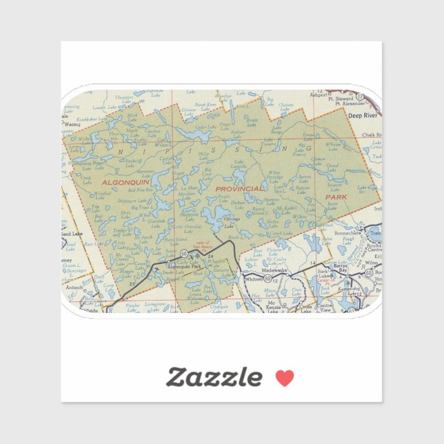 Algonquin Park Vintage Map (Sheet)