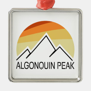 Algonquin Peak Retro Metal Ornament