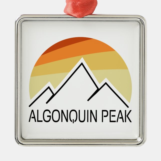 Algonquin Peak Retro Metal Ornament (Front)