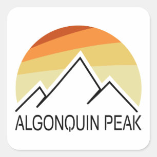 Algonquin Peak Retro Square Sticker