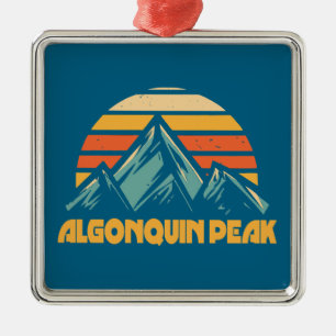 Algonquin Peak Retro Turquoise Metal Ornament