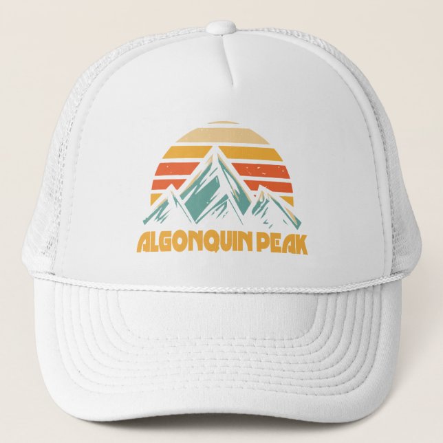 Algonquin Peak Retro Turquoise Trucker Hat (Front)