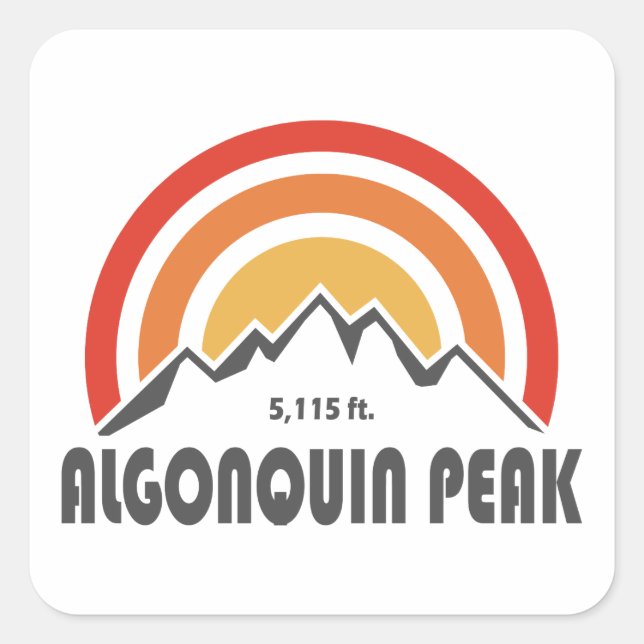 Algonquin Peak Square Sticker (Front)