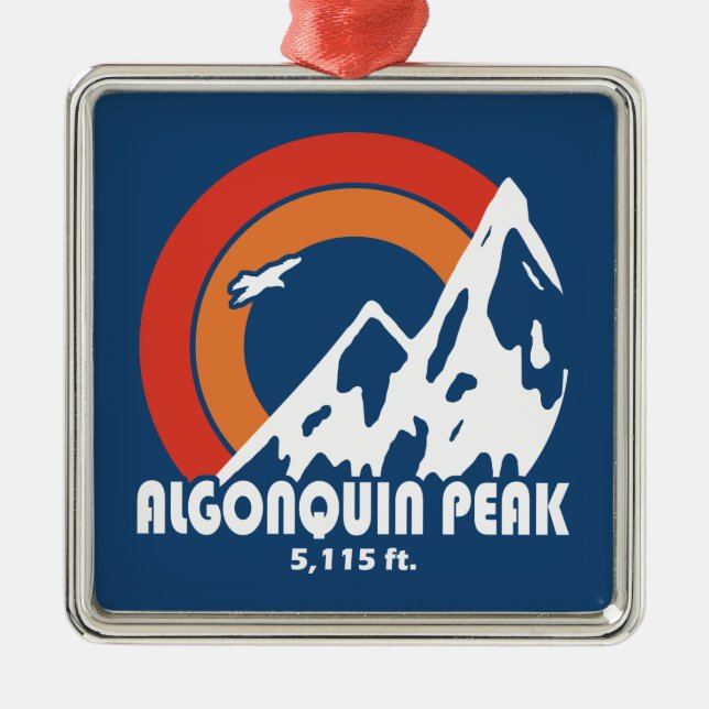 Algonquin Peak Sun Eagle Metal Ornament (Front)