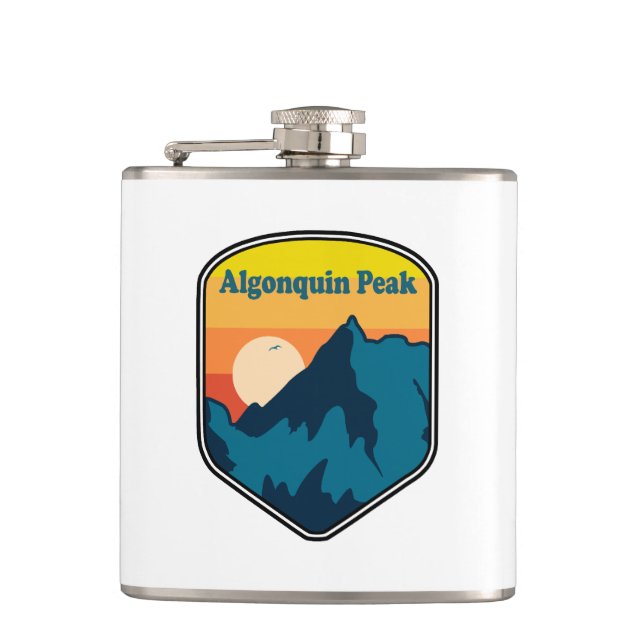 Algonquin Peak Sunrise Hip Flask (Front)