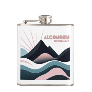 Algonquin Provincial Park Coloured Hills Hip Flask