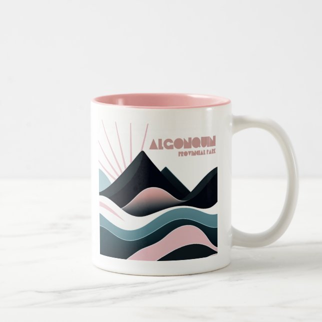 Algonquin Provincial Park Coloured Hills Two-Tone Coffee Mug (Right)