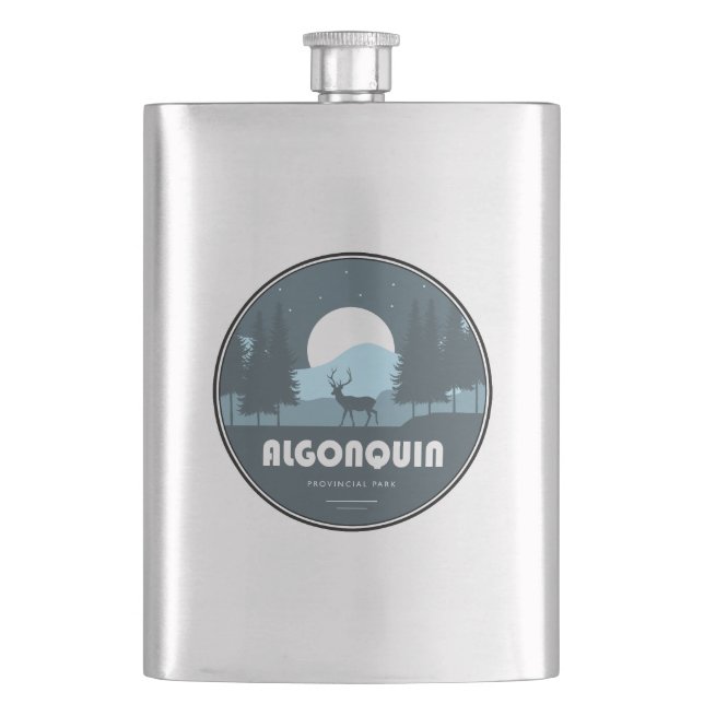 Algonquin Provincial Park Deer Hip Flask (Front)