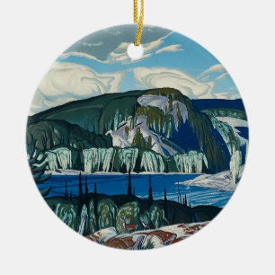Algonquin Provincial Park Painting by AJ Casson Ceramic Ornament