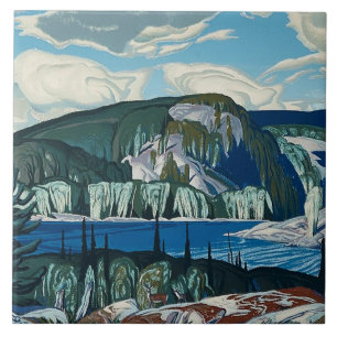 Algonquin Provincial Park Painting by AJ Casson Ceramic Tile