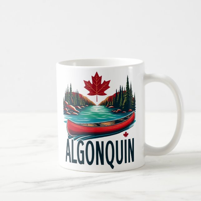 Algonquin Provincial Park Red Canoe Coffee Mug (Right)