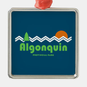 Algonquin Provincial Park Retro Metal Ornament